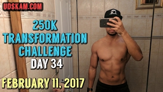 Body Transformation Day 34 250k Transformation Challenge 2017  Down to 115 Body Fat [upl. by Mhoj313]