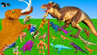 Animal Epic Battle  Wild Animals Vs Dinosaurs vs Prehistoric Mammals Animal Revolt Battle Simulator [upl. by Selwin]