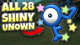 Im SHINY HUNTING All 28 Unown in Pokémon Legends Arceus [upl. by Malvia]