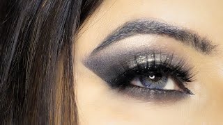 Silver Smokey Eyemakeup Tutorial  Step by Step Hooded Eyemakeup  Night Party Makeuppigmentplay32 [upl. by Ogden]