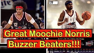 Houston ROCKETS MOOCHIE NORRIS with Crazy Buzzer Beaters [upl. by Kumar249]