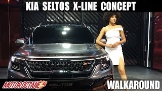 Kia Seltos XLine  Auto Expo 2020  Hindi  Motoroctane [upl. by Kirschner366]