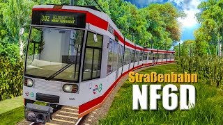 OMSI 2 Straßenbahn NF6D 5  Mit der DOPPELTRAKTION auf der Linie 302 vom Betriebshof aus [upl. by Ahsitruc672]