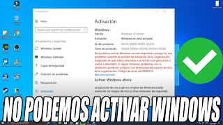 No podemos activar Windows en este dispositivo en Windows 10  SOLUCIÓN ✅ [upl. by Lenora449]