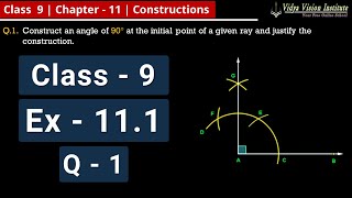 Constructions  Exercise 111  Q 1  class 9 maths chapter 11  cbse  ncert  vvi class 9 [upl. by Eirrab]