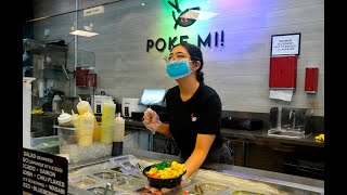 See poke bowls being made at Modestos new Poke Mi restaurant [upl. by Sarson]