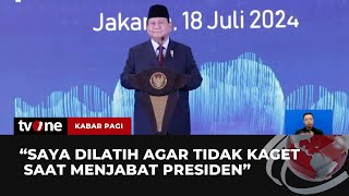 Prabowo Subianto Sebut Dirinya Sedang Dilatih Presiden Jokowi Sebelum Menjabat  Kabar Pagi tvOne [upl. by Bridgid715]