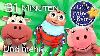 Kopf und Schulter Knie und Fuß  Teil 2  Und noch viele weitere Kinderlieder  von LittleBabyBum [upl. by Anitsrik706]