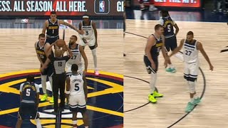 RUDY GOBERT COULDNT STOP LAUGHING AFTER NIKOLA JOKIC DID THIS TO HIM LOL [upl. by Ynnel]