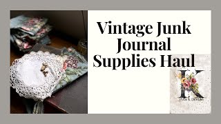 Vintage Journaling supplies Haul Junk Journal Supplies Haul [upl. by Atwood200]