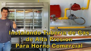 Instalando Tuberia de Gas de Alta Presion Para Rosticero Valmex de 27 Pollos 27ECOACE Vblog222 [upl. by Anawit45]