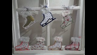 TUTO NOEL quotBRISONS LA GLACE JOLIS PATINSquot noel christmas scrapbooking decoration diy [upl. by Trillby101]