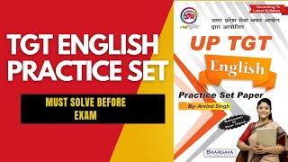 UP TGT English Practice Set Book For 2025 Exam Arvind Singh Sir Best Book For Revision [upl. by Therron]