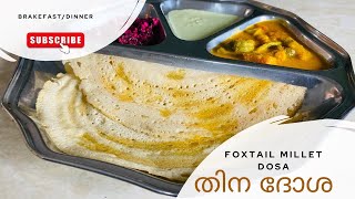 A perfect Foxtail Millet Dosa with out Rice or Pohaതിന ദോശ [upl. by Nikos]