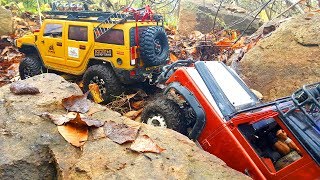 RC Trucks OFF Road – Man Kat1 The Beast 6x6 Hummer H2 Defender – Axial SCX10 — RC Extreme Pictures [upl. by Satterfield]