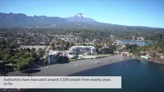 Villarrica volcano erupts in southern Chile spews lava smoke thousands evacuated [upl. by Rennane87]