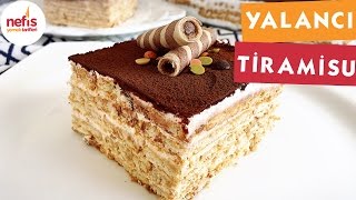 Bisküvili Yalancı Tiramisu  Pasta Tarifleri  Nefis Yemek Tarifleri [upl. by Kcirrek]