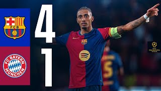 HIGHLIGHTS  FC BARCELONA 4 vs 1 BAYERN MUNICH  UEFA CHAMPIONS LEAGUE 202425 [upl. by Bryn915]