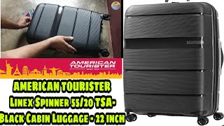 AMERICAN TOURISTER linex Spinner 5520 TSABlack Cabin Luggage  22 inch unboxing review [upl. by Esinrahs]