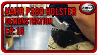 Winthrop Holsters Kahr P380 OWB Leather Gun Holster Demonstration [upl. by Cirded]