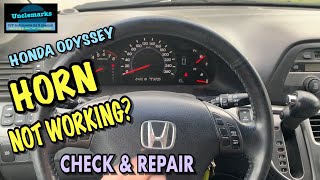 Honda Odyssey not horn working Checks amp our solution [upl. by Notnirb]