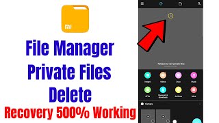 how to recover private files in mi phone  private file se delete huye photo wapas kaise laye redmi [upl. by Aidan]