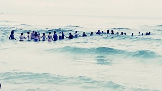 80 Strangers Form Human Chain to Rescue Family From Ocean Riptide [upl. by Madea]