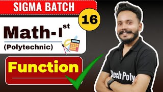 MathematicsI  Lecture16 Function part1  New Syllabus 202425  Polytechnic by Gaurav Sir [upl. by Rodl]