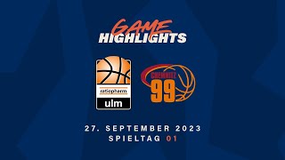 Game Highlights  ratiopharm ulm vs NINERS Chemnitz  Spieltag 01 Saison 202324 [upl. by Yenaiv]