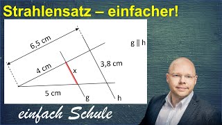 1 und 2 Strahlensatz einfacher erklärt  Beispiel 3 [upl. by Oab]