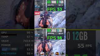 RTX 3060 vs GTX 1080 Ti Test at 1080P max settings game gaming pcbenchmarkcomparison [upl. by Eimrej]