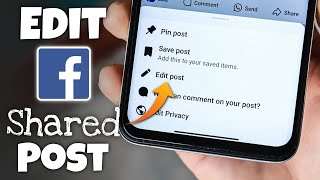 How to Edit Shared Post on Facebook [upl. by Ennair303]