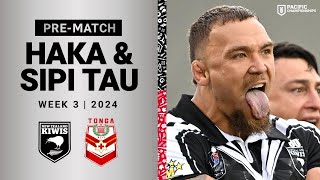 Pacific Championships 2024  Haka amp Sipi Tau  Kiwis v Tonga  PreMatch Ceremony [upl. by Kalikow]