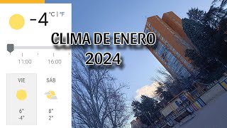 🥶CLIMA DE 12 DE ENERO 2024 en MADRID ESPAÑA🇪🇸 invierno ⛄ [upl. by Airakaz]