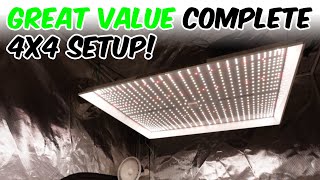 Great Value Complete 4x4 GROW TENT SETUP AT HOME MADE EASY [upl. by Macur]