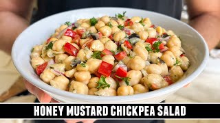 Honey Mustard Chickpea Salad  HEALTHY amp Delicious 10 Minute Recipe [upl. by Wyatan]