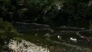 La rivière Ardèche au bord du camping les Coudoulets en Ardèche en vidéo aérienne [upl. by Noskcire]