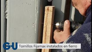 Tornillos Fijamax instalados en fierro [upl. by Ayahsey]