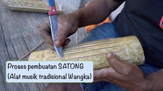 Proses Pembuatan SATONG alat musik tradisional WangkaRiung Flores [upl. by Dianemarie]