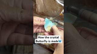 This is how the crystal butterfly is made🦋🔮❤️ crystalfactory crystalbutterfly [upl. by Brit954]