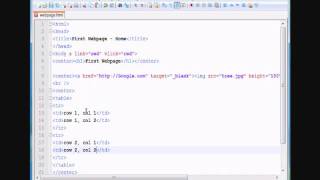 HTML Tutorial 8  Creating Tables [upl. by Ttenaj]