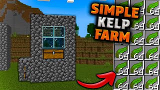 Simple 121 Kelp Farm in Minecraft Bedrock MCPEXboxPSSwitchPC [upl. by Demott]