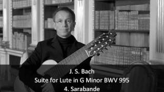 J S Bach  Suite for Lute in G Minor BWV 995  4 Sarabande 46 [upl. by Adnol]