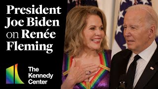 President Joe Biden on Renée Fleming  46th Kennedy Center Honors White House Reception 2023 [upl. by Bidle472]