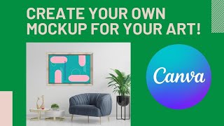 ART PRINT MOCKUP IN CANVA  Create a poster mockup with Canva for free Mockup tutorial [upl. by Bornstein880]