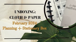 Cloth amp Paper  February 2024  Planning  Stationery Box [upl. by Aubigny]