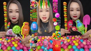 Colorful candy dreams 😍bASMR mukbang eating sounds asmr mukbang candy eating [upl. by Llerrod]