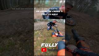 JE ME CASSE LA JAMBE  💀 shorts humour enduro show bikelife motocross crash [upl. by Pacorro939]