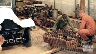 FRANCE 40 VEHICULES récupère un char Renault R35 [upl. by Antonie]