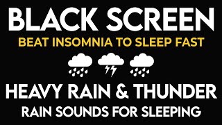 Gentle Night Rain  BLACK SCREEN to Sleep FAST Rain Sounds for Sleeping amp Beat Insomnia [upl. by Arman289]